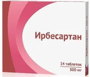 ИРБЕСАРТАН табл. п.п.о. 300мг N14 (ОЗОН, РФ)