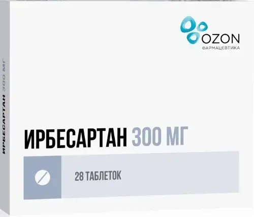 ИРБЕСАРТАН табл. п.п.о. 300мг N28 (ОЗОН, РФ)