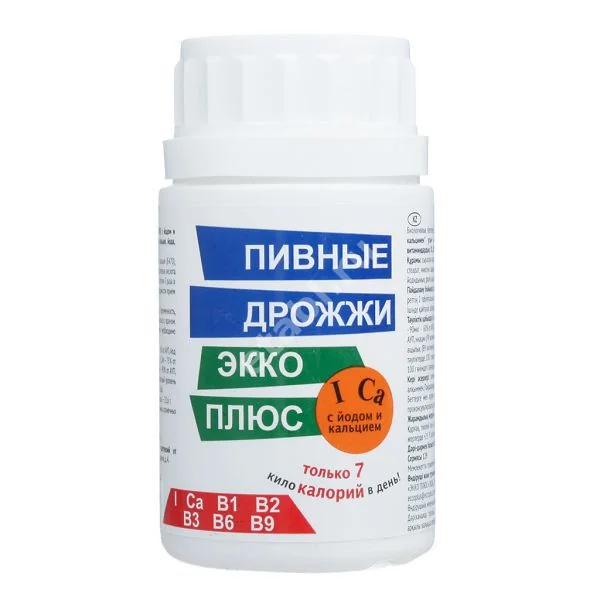 ДРОЖЖИ ПИВНЫЕ Кальций/Йод табл. N100 (Экко Плюс, РФ)