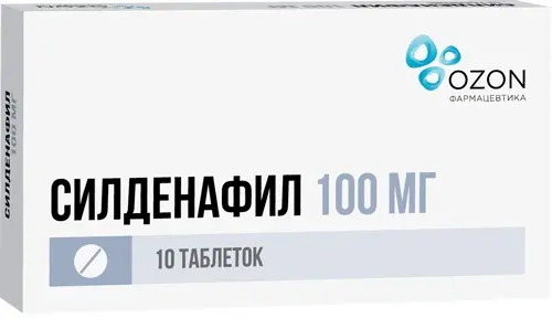 СИЛДЕНАФИЛ табл. п.п.о. 100мг N10 (ОЗОН, РФ)
