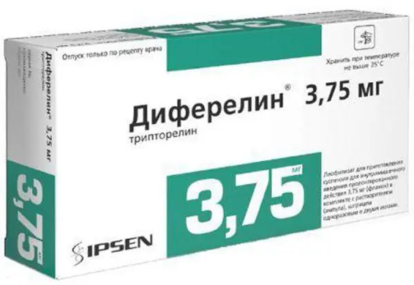 ДИФЕРЕЛИН лиоф. д/сусп. для в/м введ. пролонг. (фл.) 3.75мг N1 (БОФУР  ИПСЕН, РФ/ФРАНЦИЯ)