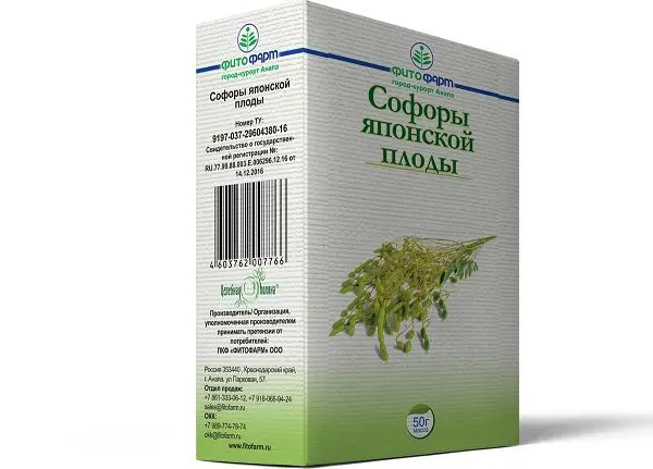 СОФОРЫ ЯПОНСКОЙ ПЛОДЫ 50г N1 (ФИТОФАРМ, РФ)
