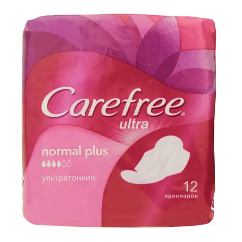 КЭФРИ (CAREFREE) прокладки гигиенические Ультра Нормал Плюс N12 (ДЖНС&ДЖНС, ШВЕЙЦАРИЯ)