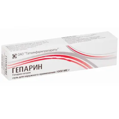 ГЕПАРИН гель (туба) 1 000МЕ/г - 50г N1 Татхимфармпрепараты РФ: купить в ...