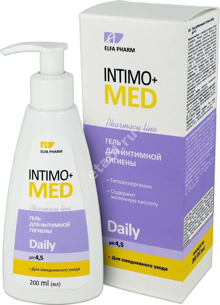 ИНТИМО+МЕД Daily гель для интимной гигиены 200мл (Эльфа Фарм, ПОЛЬША)