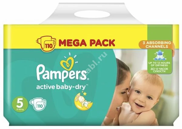 ПАМПЕРС подгузники детские Active Baby 11-18кг р.юниор 5 N110 (Проктер энд Гэмбл  ГмбХ, РФ)