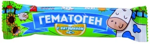 ГЕМАТОГЕН Форте с витамином С плитка 40г N1 (Мясной край, РФ)