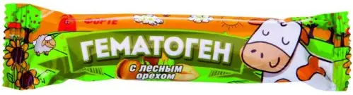 ГЕМАТОГЕН Форте 40г с лесным орехом (Мясной край, РФ)