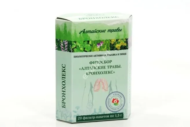 АЛТАЙСКИЕ ТРАВЫ Бронхолекс фитосбор (фильтр-пак.) 1.5г N20 (Алсу, РФ)