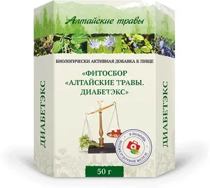 АЛТАЙСКИЕ ТРАВЫ Диабетэкс фитосбор 50г N1 (Алсу, РФ)