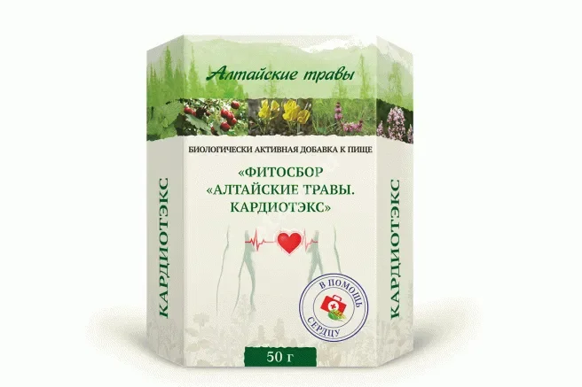 АЛТАЙСКИЕ ТРАВЫ Кардиотэкс фитосбор 50г N1 (Алсу, РФ)