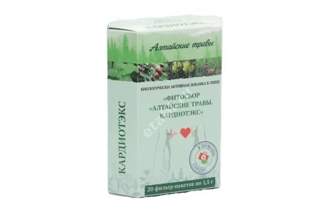 АЛТАЙСКИЕ ТРАВЫ Кардиотэкс фитосбор (фильтр-пак.) 1.5г N20 (Алсу, РФ)
