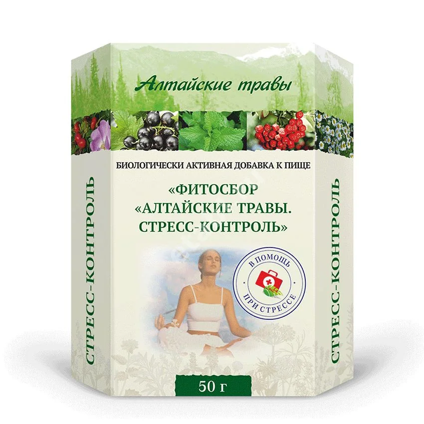 АЛТАЙСКИЕ ТРАВЫ Стресс-Контроль фитосбор 50г N1 (Алсу, РФ)