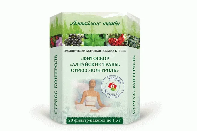 АЛТАЙСКИЕ ТРАВЫ Стресс-Контроль фитосбор (фильтр-пак.) 1.5г N20 (Алсу, РФ)