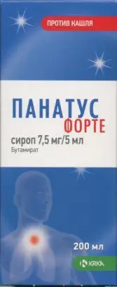 ПАНАТУС ФОРТЕ сироп (фл.) 7.5мг/5мл - 200мл N1 (КРКА, СЛОВЕНИЯ)