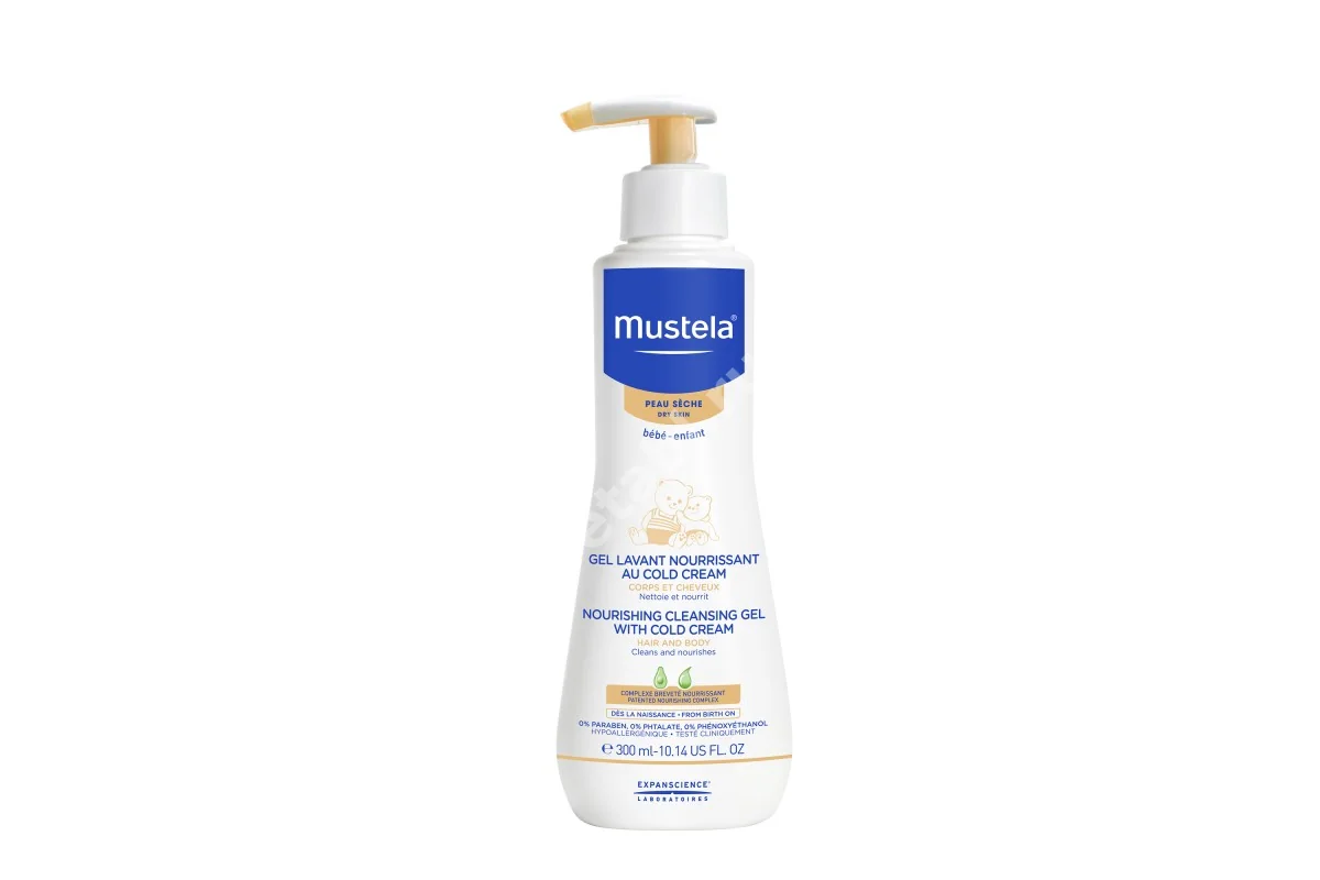 МУСТЕЛА (MUSTELA) Bebe гель д/мытья с кольд-кремом 300мл (Лаборатория Экспансьянс, ФРАНЦИЯ)