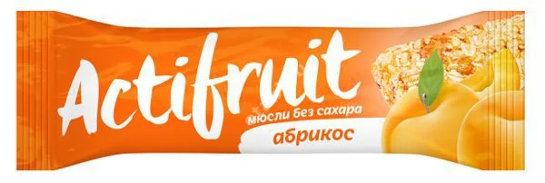 АКТИФРУТ батончик-мюсли б/сахара 30г Абрикос (Текмар, СЛОВАКИЯ)