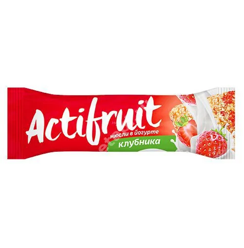 АКТИФРУТ батончик-мюсли 30г Клубника в йогурте (Текмар, СЛОВАКИЯ)