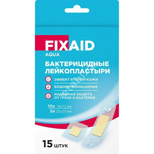 ПЛАСТЫРЬ бактерицид. Фиксэйд набор аква полимер беж. N15 (Чангжоу Хуалиань Хэлс Дрессинг, КИТАЙ)