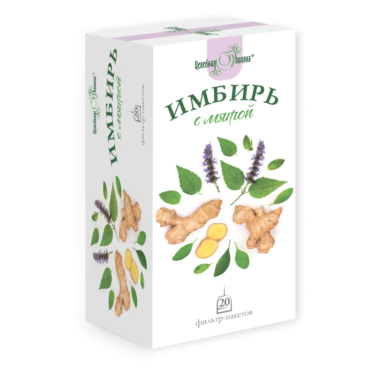 ЦЕЛЕБНАЯ ПОЛЯНА Имбирь с мятой чай (фильтр-пак.) 1.5г N20 (ФИТОФАРМ, РФ)