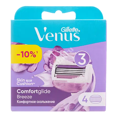ЖИЛЛЕТТ кассеты Venus Breeze N4 (ПРОКТЕР & ГЕМБЛ , ПОЛЬША)