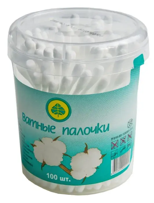 ВАТНЫЕ ПАЛОЧКИ (банк.) N100 (КОТТОН КЛАБ, РФ)