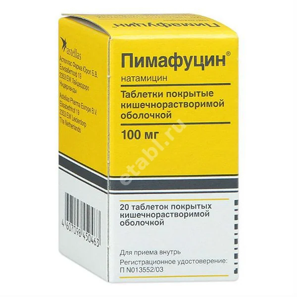 ПИМАФУЦИН табл. кшр. п.о. 100мг N20 (ЛЕО-ФАРМ, НИДЕРЛАНДЫ)