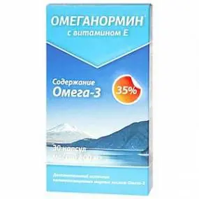 ОМЕГАНОРМИН 35% Витамин Е капс. 0.8г N30 (Полярис, РФ)
