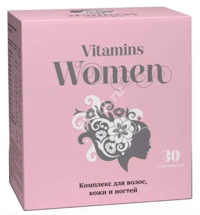 КОМПЛЕКС ДЛЯ ВОЛОС, КОЖИ, НОГТЕЙ Vitamins Women пор. (саше) 5г N30 (ВнешторгФарма, РФ)