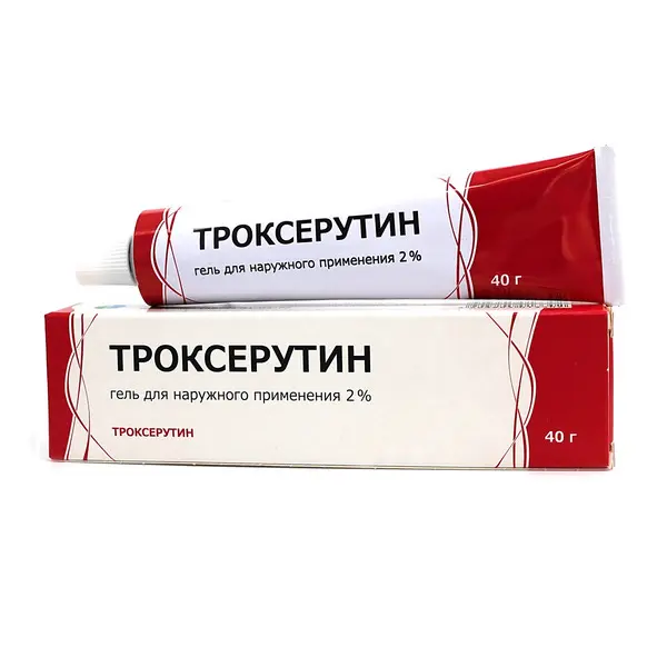 ТРОКСЕРУТИН гель д/наруж. прим 2% - 40г N1 (Тульская Ф.Ф., РФ)