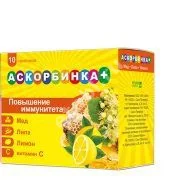 АСКОРБИНКА+ МЕД ЛИПА ЛИМОН пор. (пак.) 3г N10 (БИК НПК, РФ)