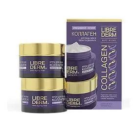 ЛИБРИДЕРМ Коллаген набор (Крем дневной 50 мл+ Крем ночной 50мл) (БИОФАРМРУС, РФ)