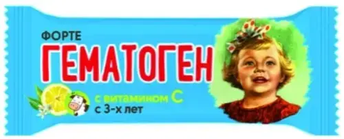 ГЕМАТОГЕН Форте с витамином С плитка 25г N1 (Мясной край, РФ)