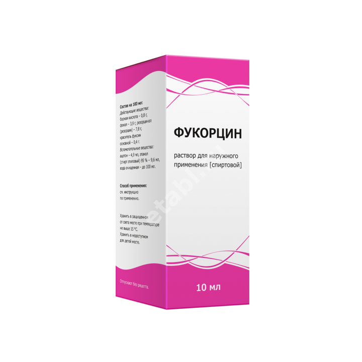 ФУКОРЦИН р-р д/наружн. прим. спирт. (фл. с помазк.) 10мл N1 (Тульская Ф.Ф., РФ)