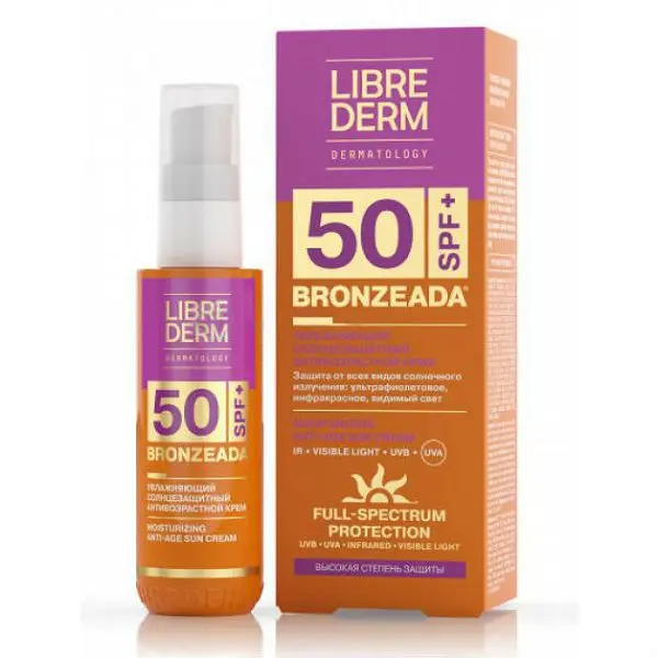 ЛИБРИДЕРМ Бронзиада крем солнцезащит SPF50 Anti-age 150мл (БИОФАРМРУС, РФ)