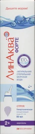 ЛИНАКВА Форте аэроз. для орош/промыв. полости носа 21г/л - 50мл (СОЛОФАРМ, РФ)