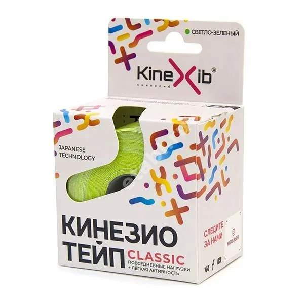 ТЕЙП-Кинезио бинт фиксирующий 5х500см зелен (Виннер Индастрис, КИТАЙ)