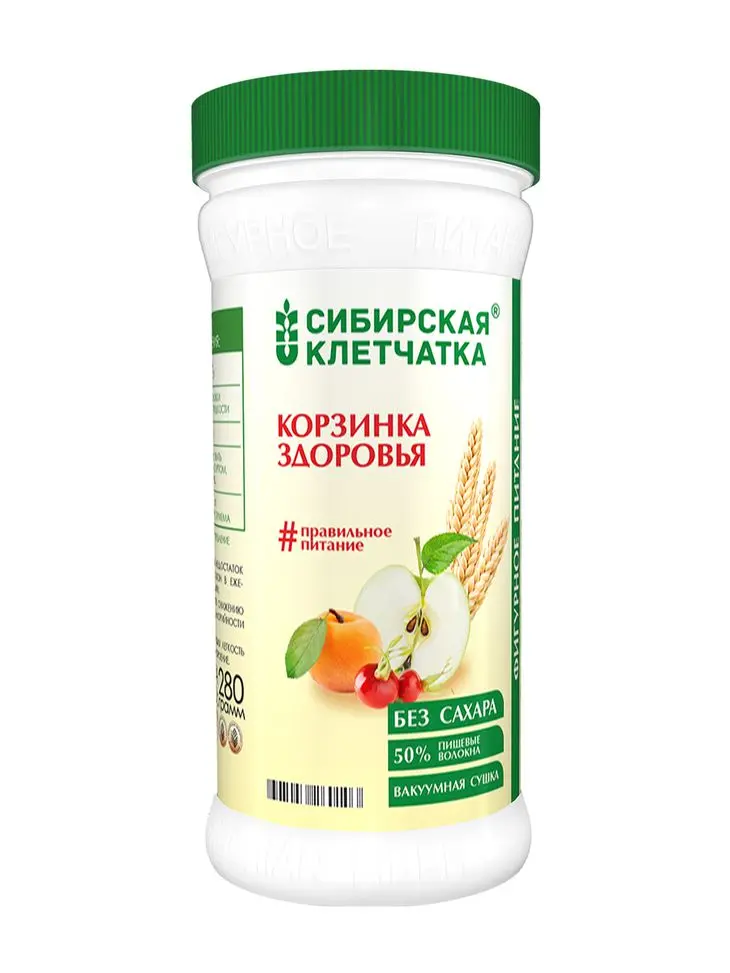 КЛЕТЧАТКА 280г Корзинка здоровья (Сибирская Клетчатка, РФ)