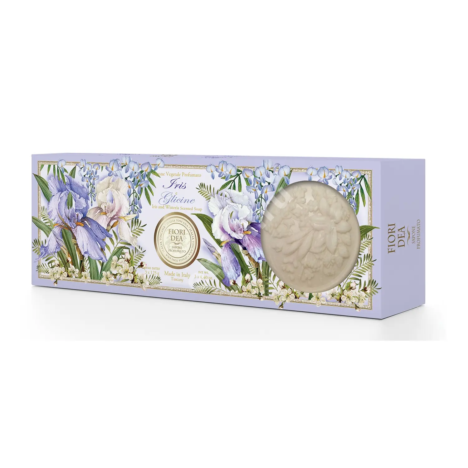 ФЬЕРИ ДЕА (FIORI DEA) мыло 125г N3 Ирис и Глициния (Сапонифицио Артиджианале, ИТАЛИЯ)