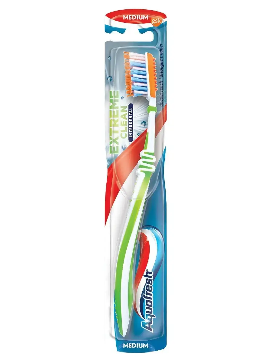 АКВАФРЕШ зубная щетка Экстрим клин средн. жестк. (ГЛАКСО СМИТ КЛЯЙН, ГЕРМАНИЯ)