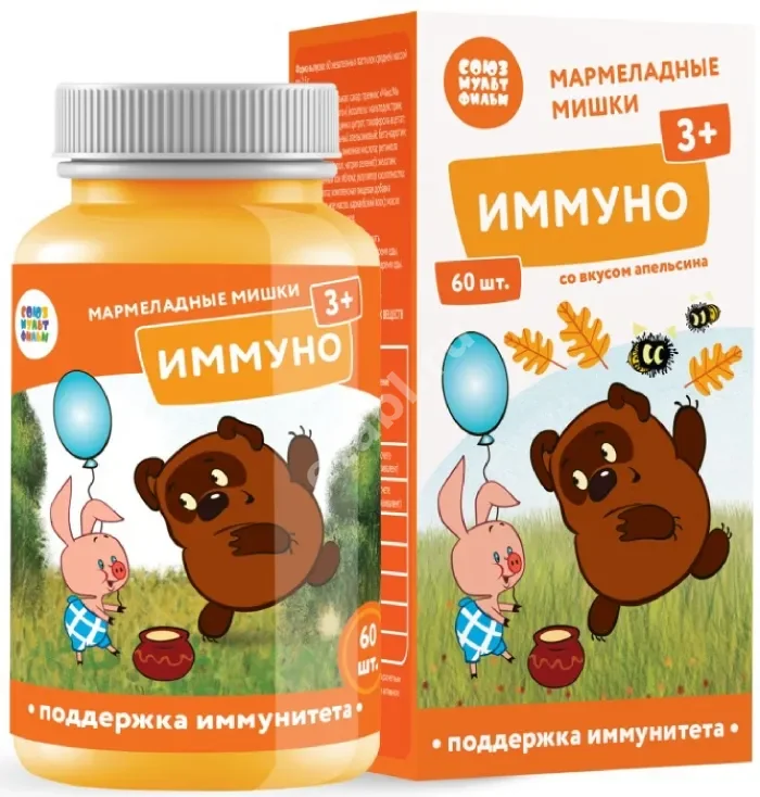 ВИТАЛЭНД ИММУНО 3+ пастилки жев. 2.5г N60 (ВнешторгФарма, РФ)