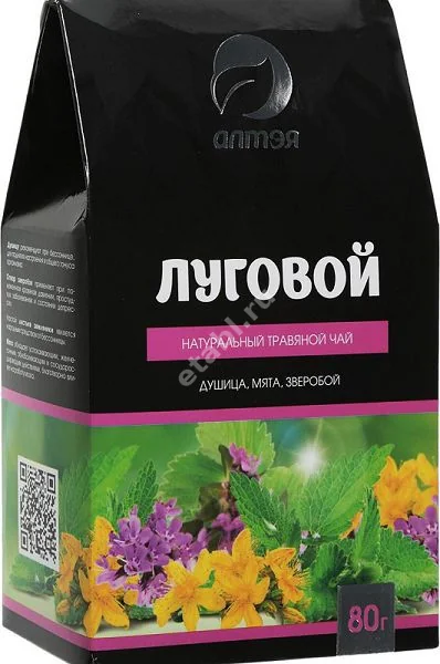 АЛТЭЯ Луговой чай травяной 80г Душица/Зверобой/Земляника/Мята (Алтэя, РФ)