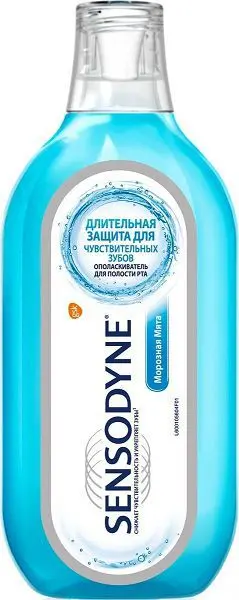 СЕНСОДИН ополаскиватель для полости рта Морозная мята 500мл (ГЛАКСО СМИТ КЛЯЙН, ВЕЛИКОБРИТАНИЯ)