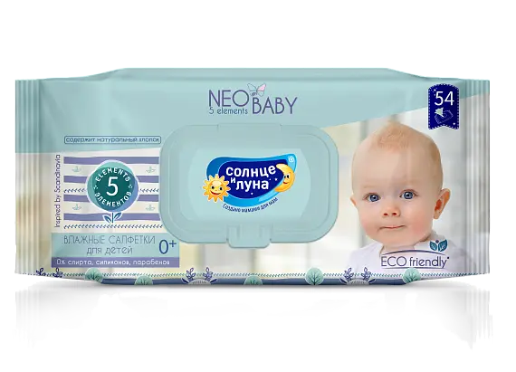 САЛФЕТКИ ВЛАЖНЫЕ ДЕТСКИЕ N54 (КОТТОН КЛАБ, РФ)