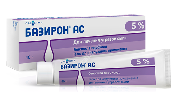 БАЗИРОН АС гель (туба) 5% - 40г N2 (ГАЛДЕРМА, ФРАНЦИЯ)