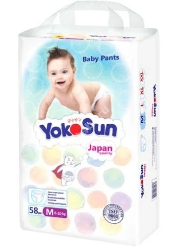 ЙОКОСАН (YOKOSUN) подгузники-трусики 6-10кг р.M N58 (Фуцзянь Провинция, КИТАЙ)