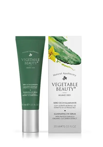 ВЕДЖЕТЕБЛ БЬЮТИ (VEGETABLE BEAUTY) сыворотка для кожи вокруг глаз иллюминирующая 30мл Фито-комплекс/огурец (БИОФАРМРУС, ИТАЛИЯ)