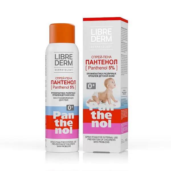 ЛИБРИДЕРМ Пантенол спрей-пена 5% детская - 130г (БИОФАРМРУС, ТУРЦИЯ)