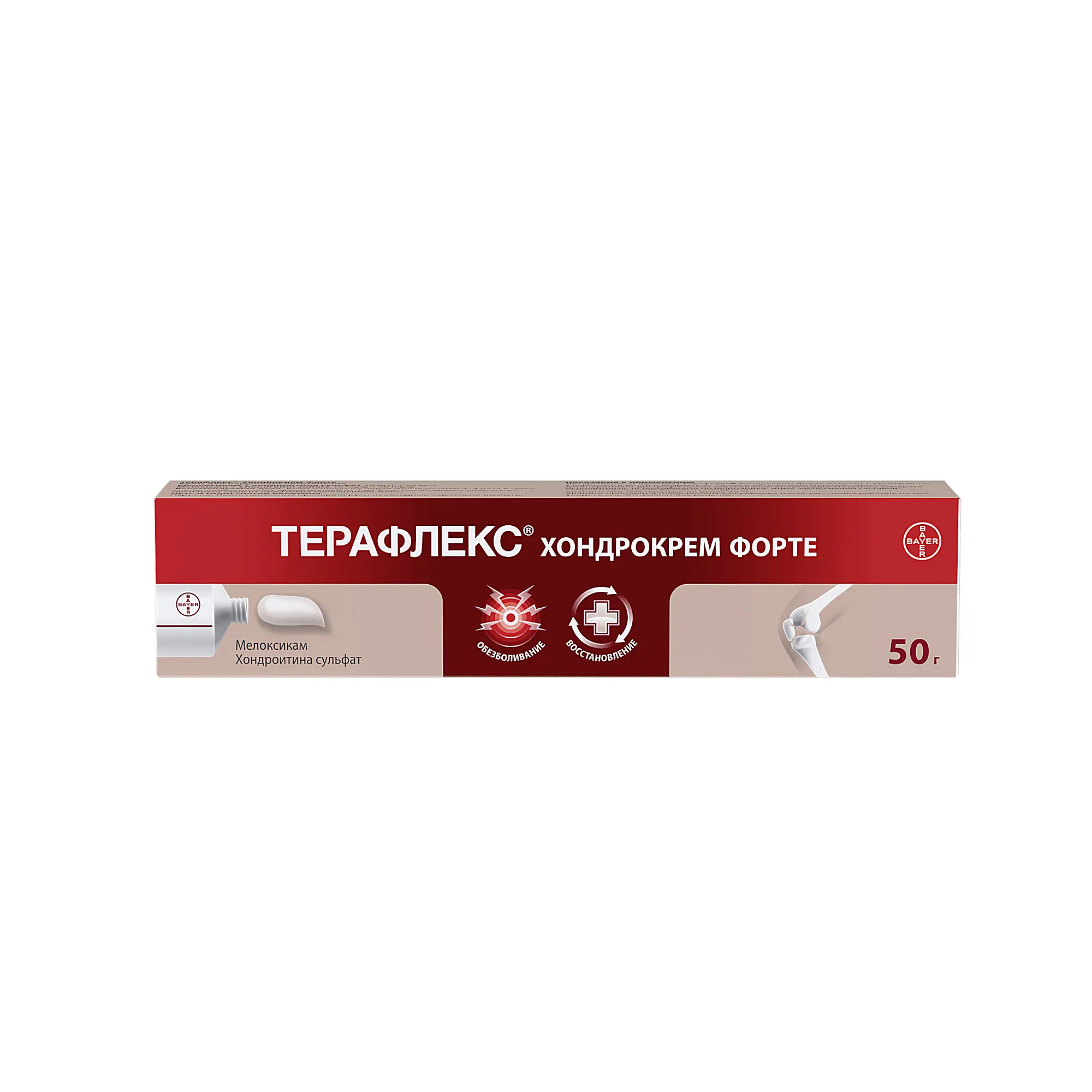 ТЕРАФЛЕКС ХОНДРОКРЕМ ФОРТЕ крем (туба) 1%+5% - 50г N1 (БАЙЕР, РФ)