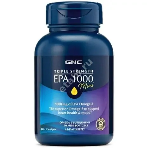 РЫБИЙ ЖИР ГНЦ (GNC) Тройная сила капс. N90 (Нутра Мануфактуринг, США)
